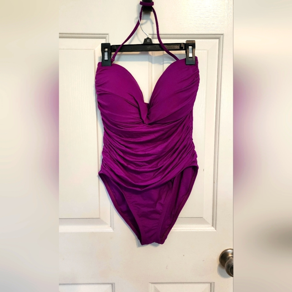 Purple one piece swimsuit size M/L